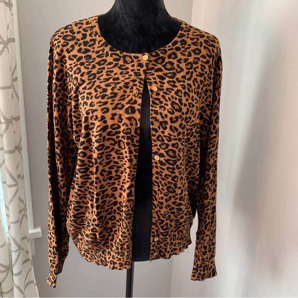 Animal print cardigan